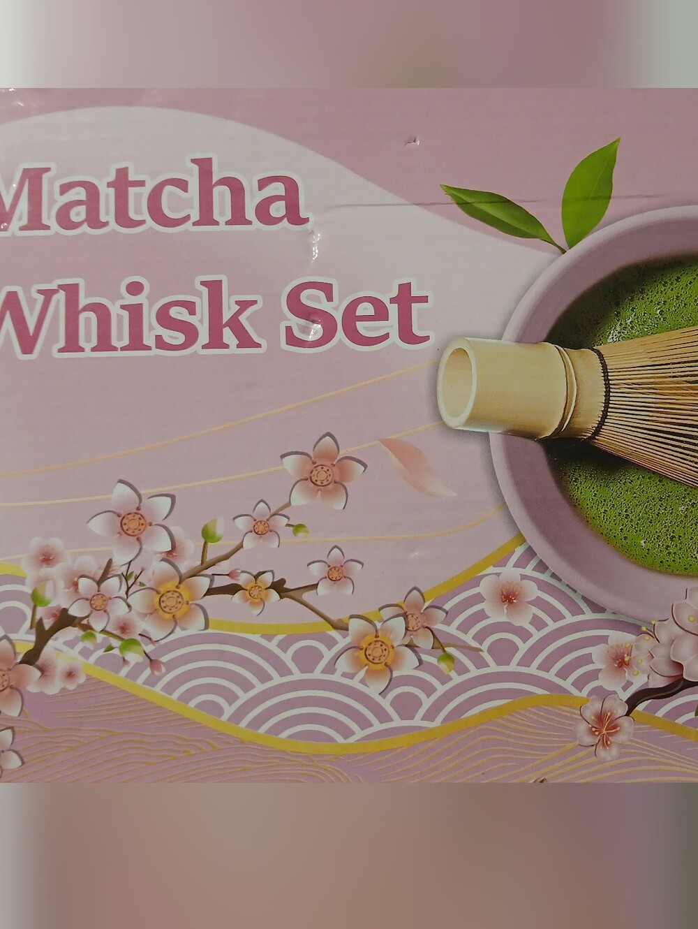 7‑Piece Matcha Whisk Set Pink Cherry Blossom – Bowl, Whisk, Scoop & Accessories